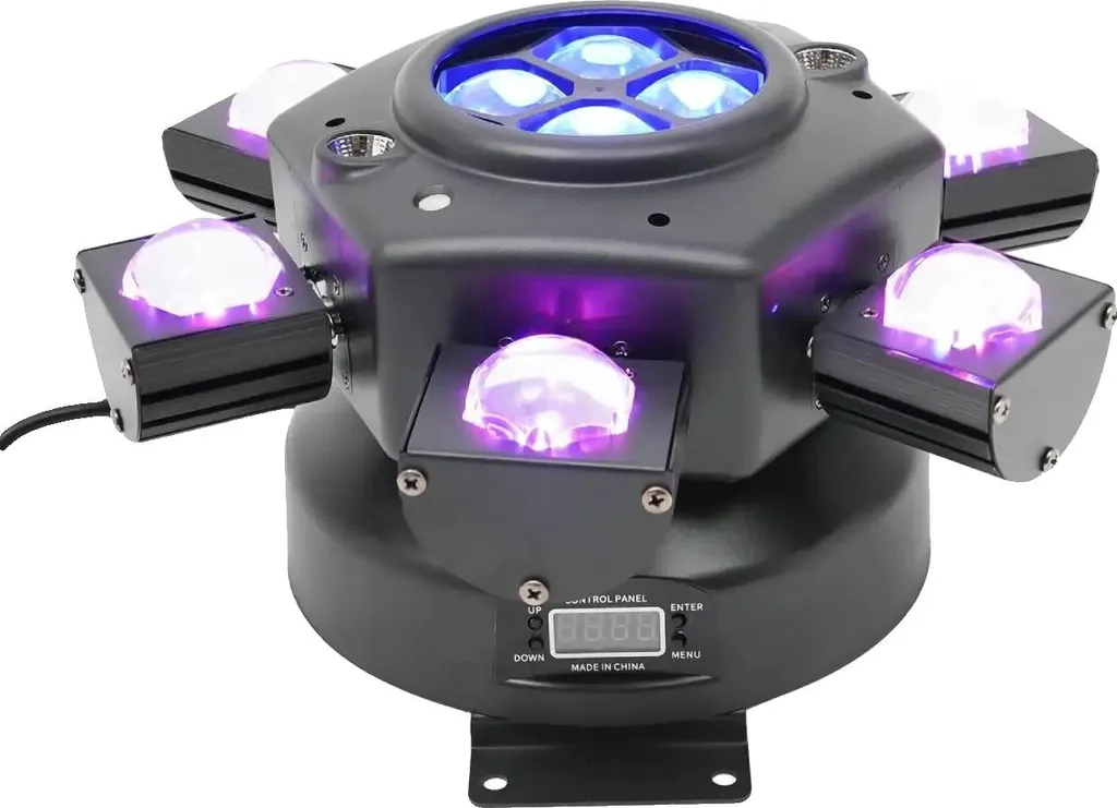 Projecteur Scène DMX Laser LED Noir : Solution Éclairage Complet 220V
