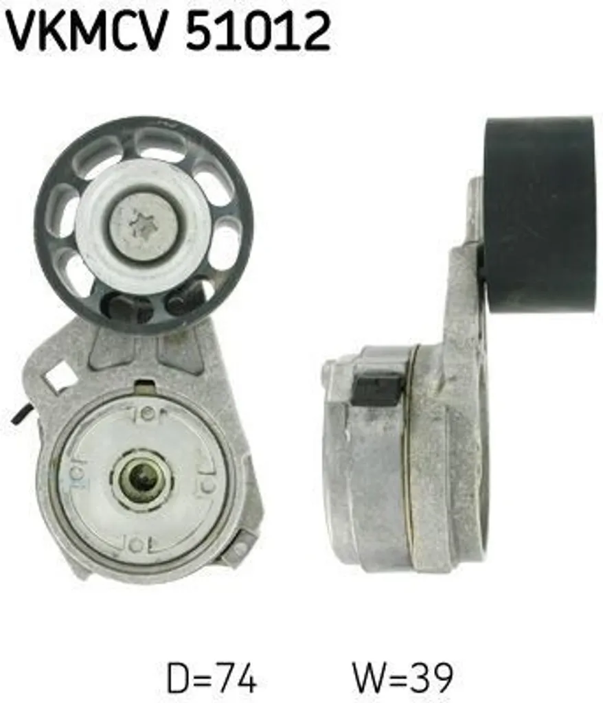 Tendeur de courroie SKF VKMCV 51012 avec galet en acier et roulement fluide