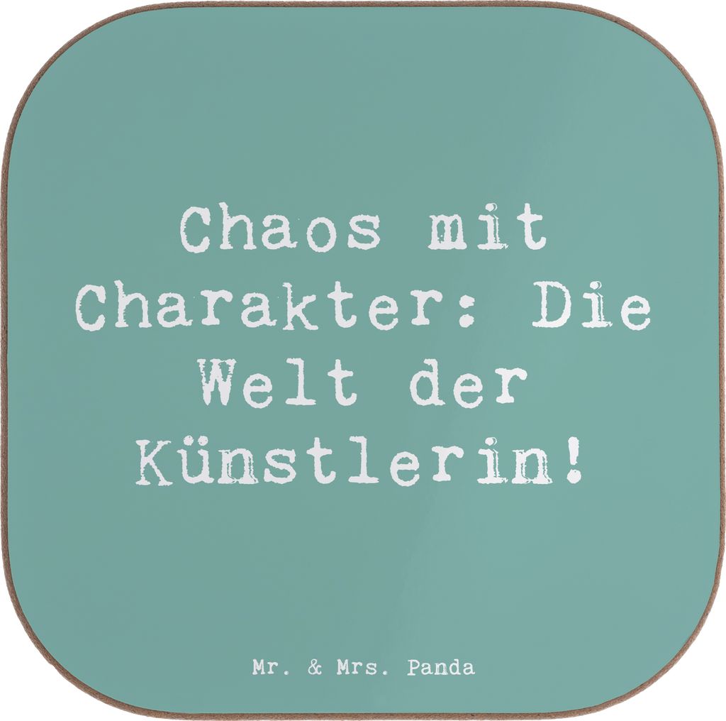Mr. & Mrs. Panda Untersetzer für Gläser Spruch Künstlerin Produktbild 