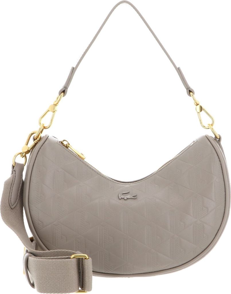 LACOSTE Schultertasche Umhängetasche Maheki Moon Bag Simply Taupe