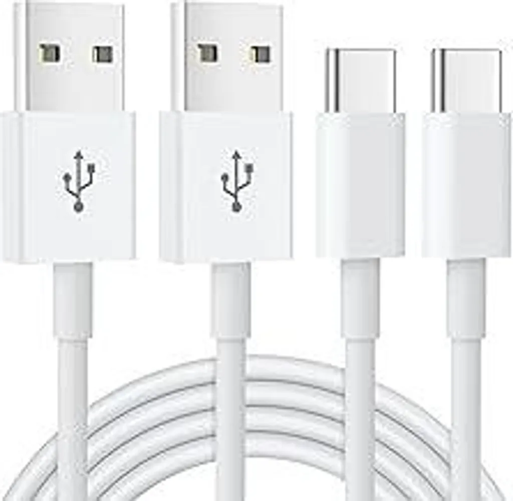 Cavo USB C [2 pezzi da 1 m] Cavo Carplay per iPhone 17 15, cavo da USB A a USB C Ricarica rapida per iPhone 17 16 15 Pro, Samsung Galaxy A55 A53 S24 S23 S22 S21 S20, Google Pixel, Hawei, cavo di ricarica PS5 tipo C - 1