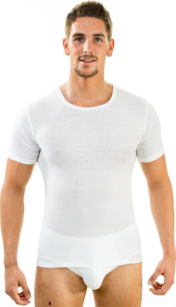 HERMKO 63840 Herren kurzarm Funktionsshirt 'Active Wear', Größe:D 4 = EU S, Farbe:weiß