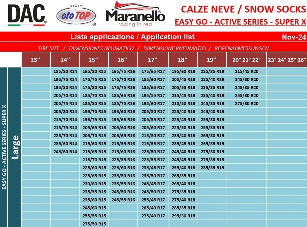 Offerta Calze da Neve DAC 225/70 R14 - Omologate e Resistenti - 3