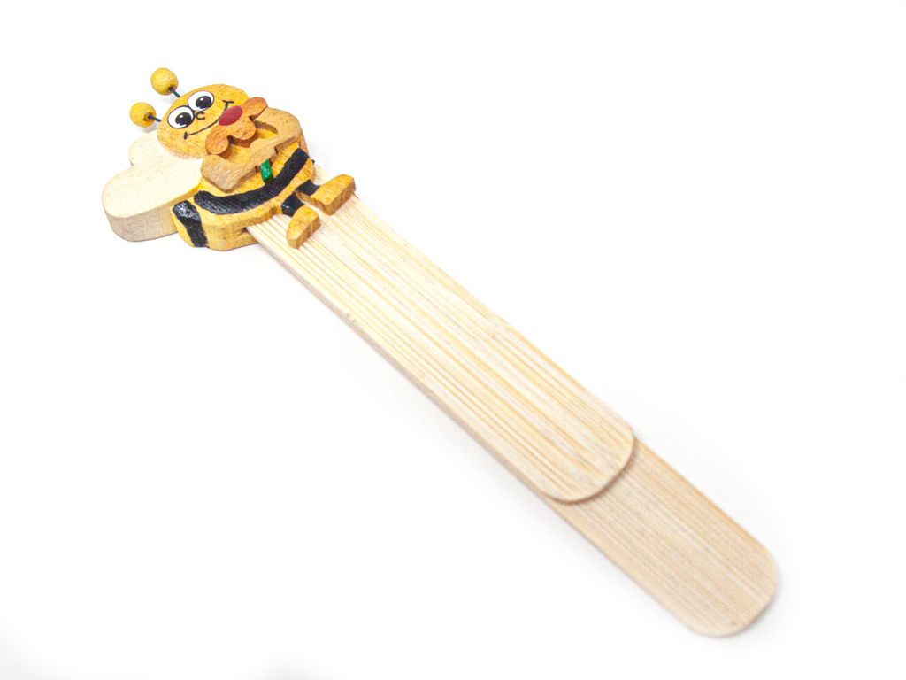 Holz-Lesezeichen - Biene stehend - 12,5 cm