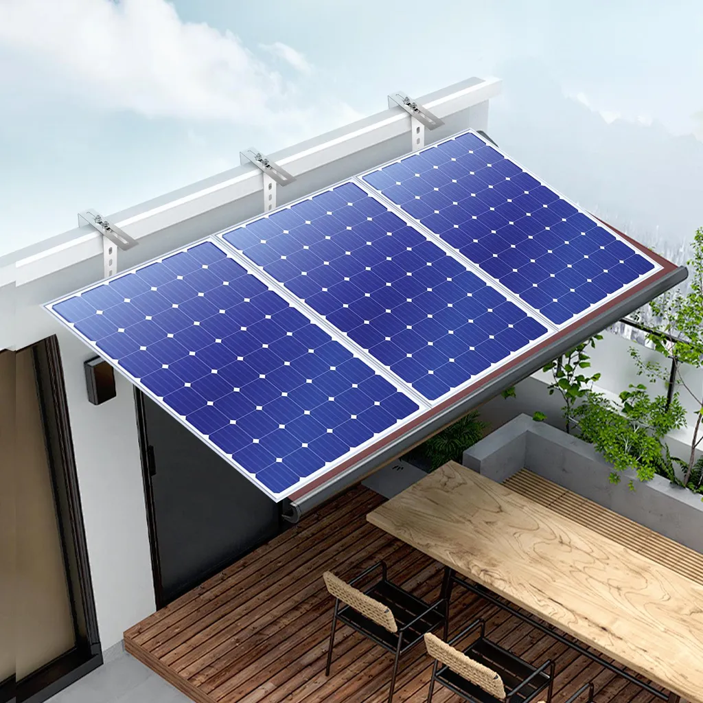 Kit de fixation balcon pour centrale solaire - Support réglable (x2)