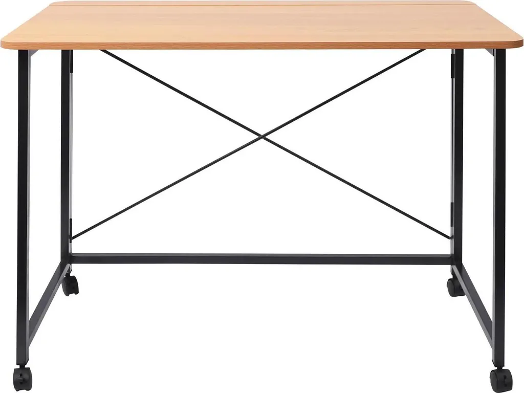 Bureau pliable avec roulettes solution gain de place montage sans outil