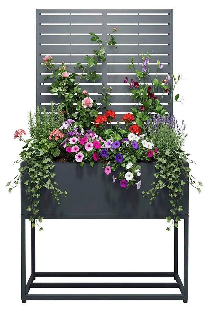 Jardinière Westmann Dekora 4 : mur végétal mobile avec treillis en métal