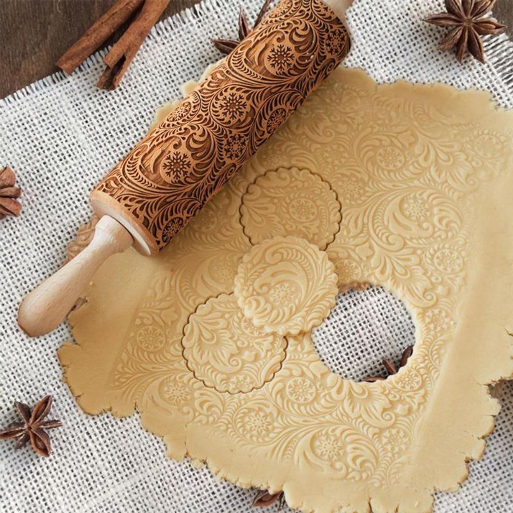 Vzorovaný valček na cesto - vianočná liana Obrázok produktu 