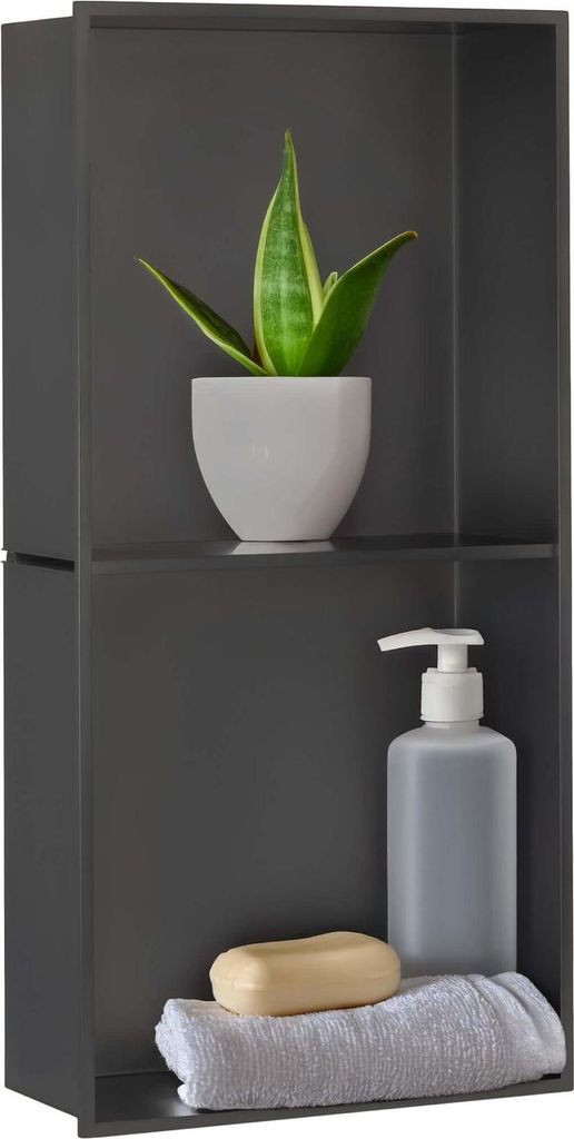 DALSYS Wandnische Edelstahl 30x60x12cm wandbündige Nische – moderne Duschnische, Keine Fliesen Erforderlich, wasserdicht für Dusche, Badezimmer...