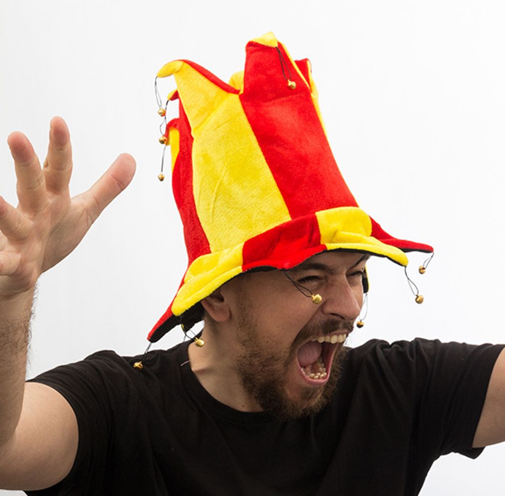 Cappello da giullare spagnolo con 14 pomelli Immagine del prodotto 