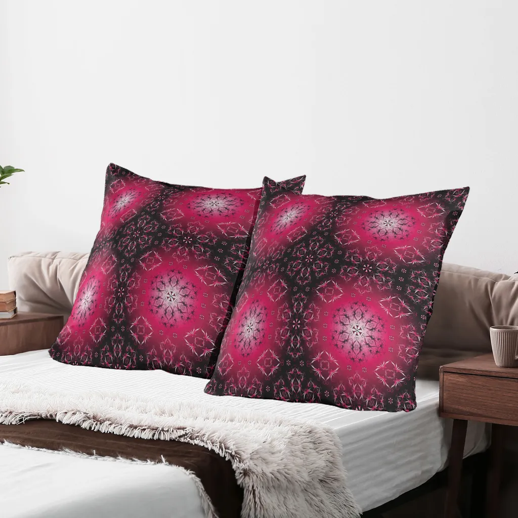 ABAKUHAUS Federe Mandala Viola 80x80 - Set 2 Pezzi Arredo Etnico Boho - 3