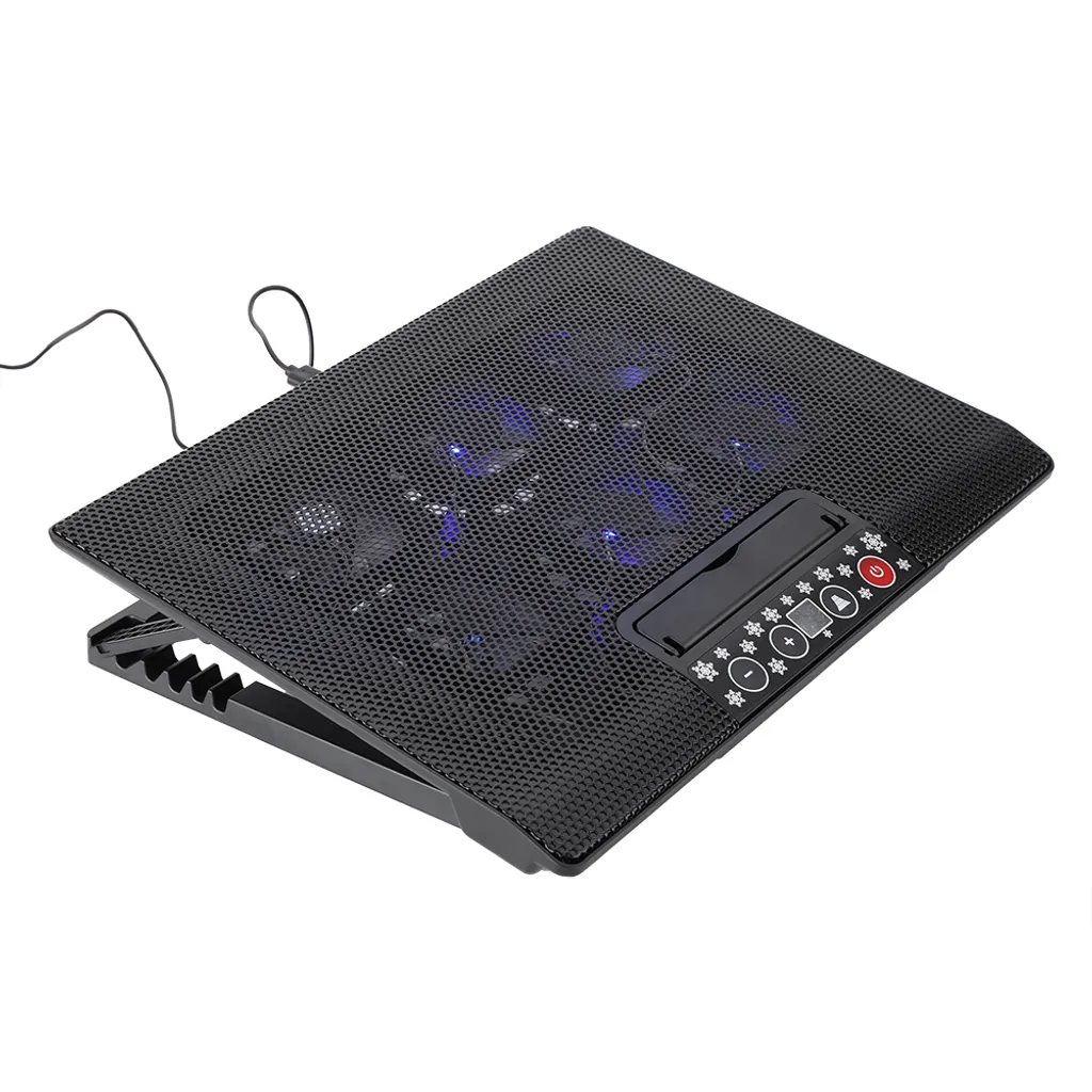 Stop Surchauffe PC Portable - Refroidisseur Ventilé et Socle Ajustable Noir
