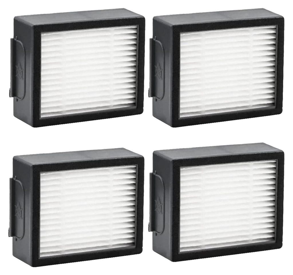 4 Stück Ersatzfilter für iRobot Roomba e, i & j Serie E5, E6, i3, i3+, i4, i4+, i5, i5+, i6, i6+, i7, i7+, i8, i8+, j7, j7+ Plus, Roboter-Staubsa...