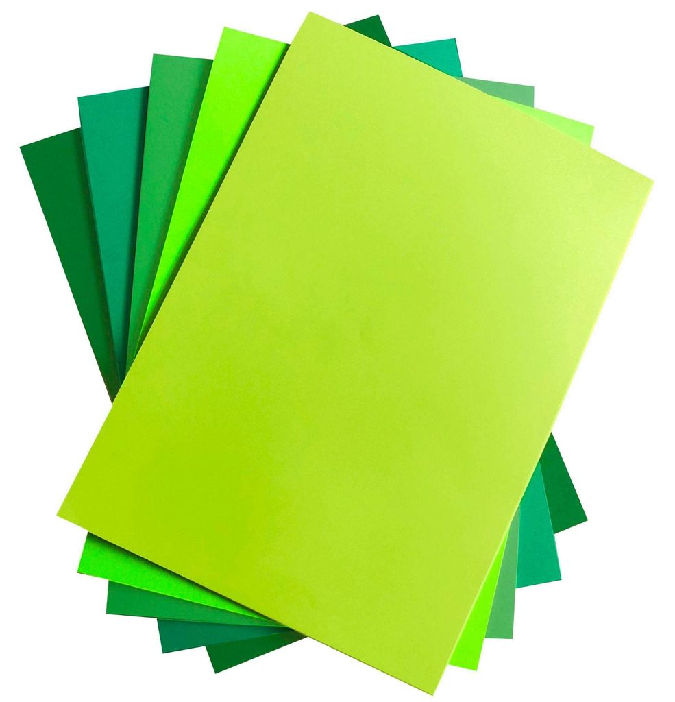 Carta colorata A4 80-120 g, assortimento verde, 100 fogli Immagine del prodotto 