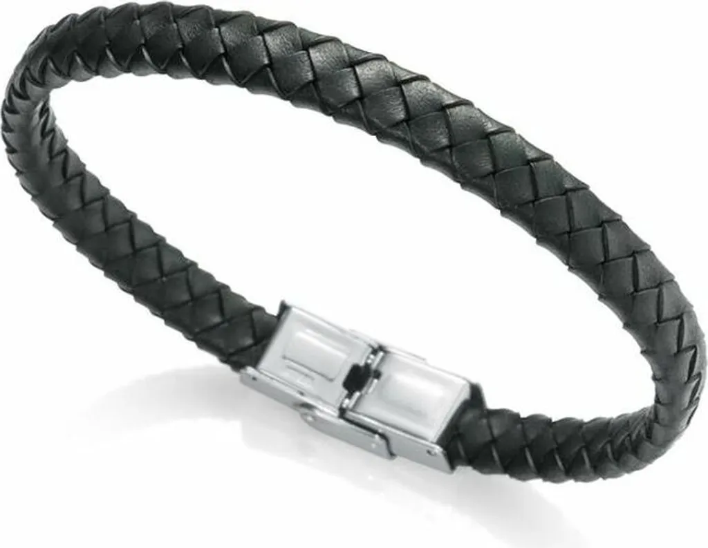 Viceroy Fashion Bracciale 75222P01016 in Acciaio e Cuoio Intrecciato