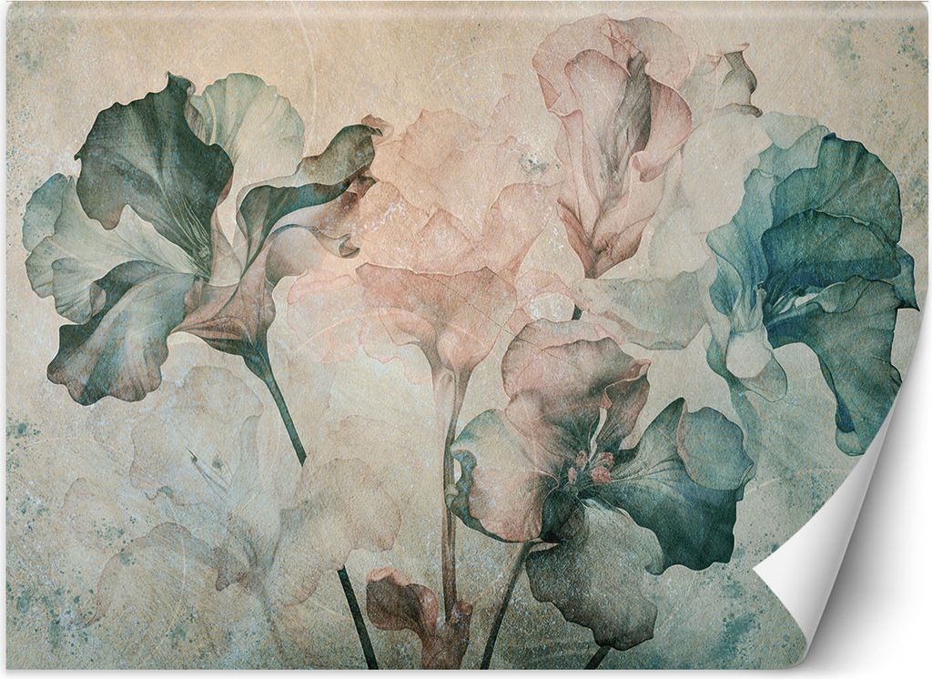 Vlies fototapete Subtile Irisblüte 200x140 cm Feeby Grau inkl. Kleber einfache Montage