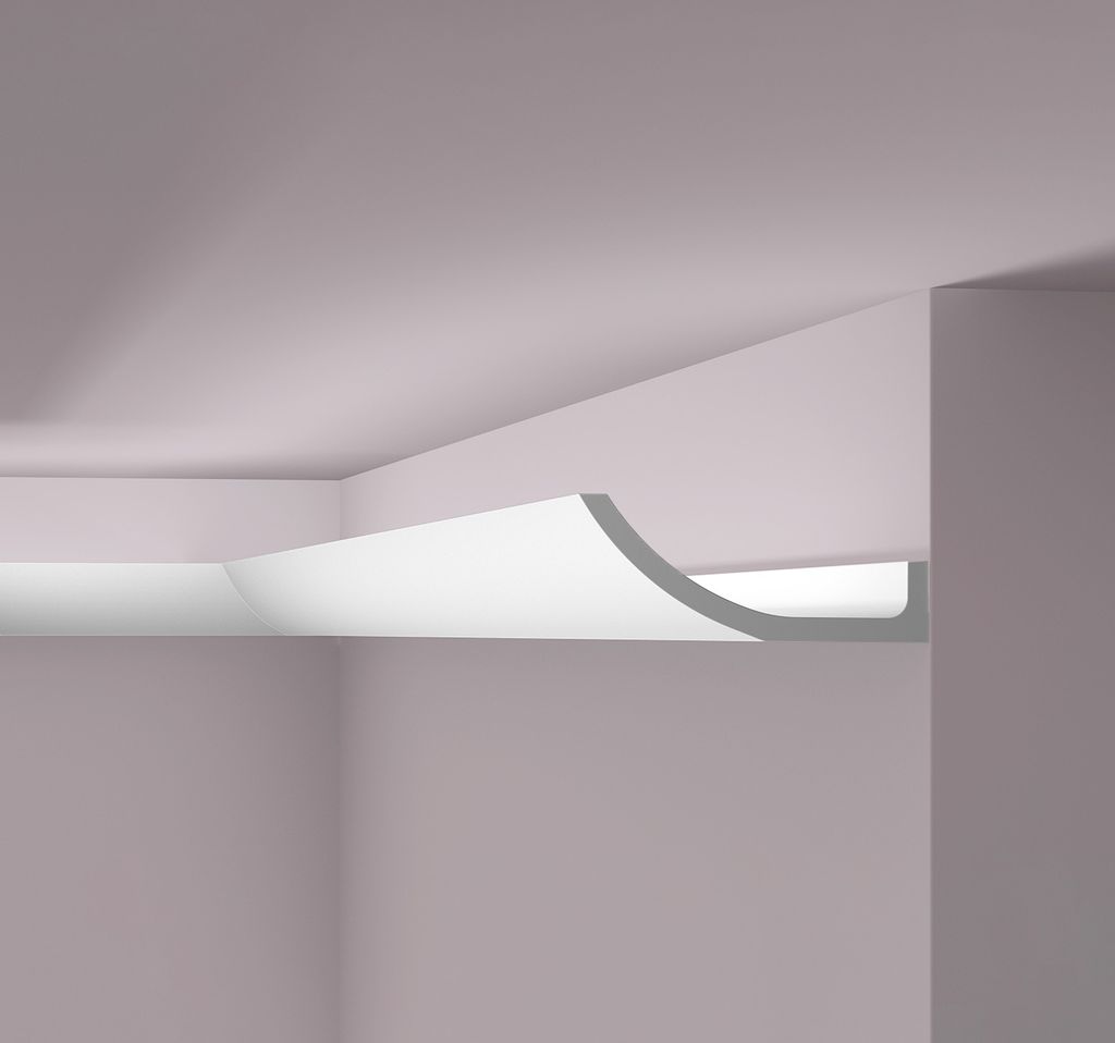 NMC WT4 WALLSTYL Eckleiste Zierleiste Stuckleiste für Indirekte Beleuchtung 2 m