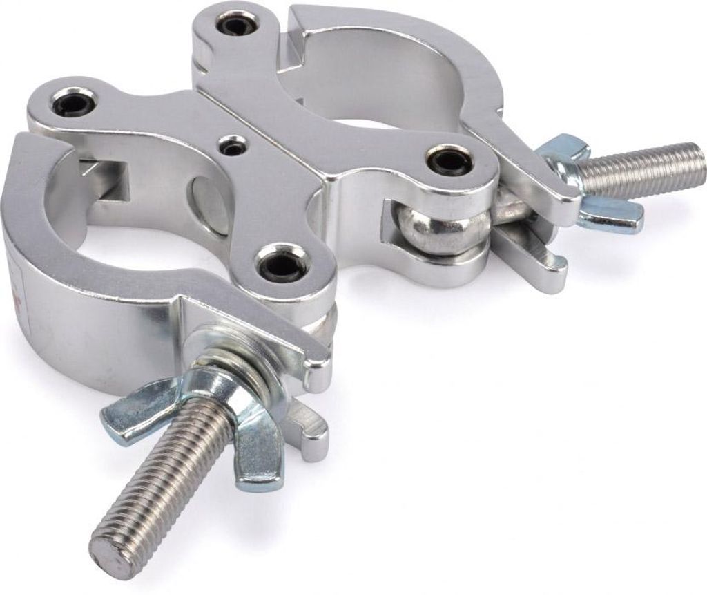 Riggatec Doppelschelle - Swivel Coupler schmal silber bis 200 kg (48-51mm)