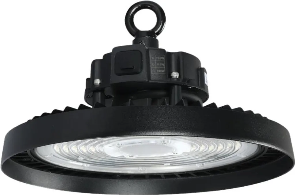 Éclairage LED pour Atelier et Entrepôt 100W HighBay UFO 5000K Noir