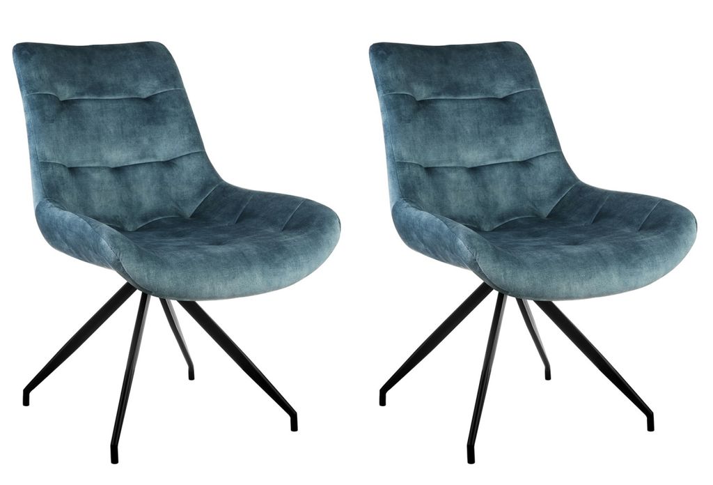 LENNYNA B Esszimmerstühle, 2-er set, Petrol, Blau