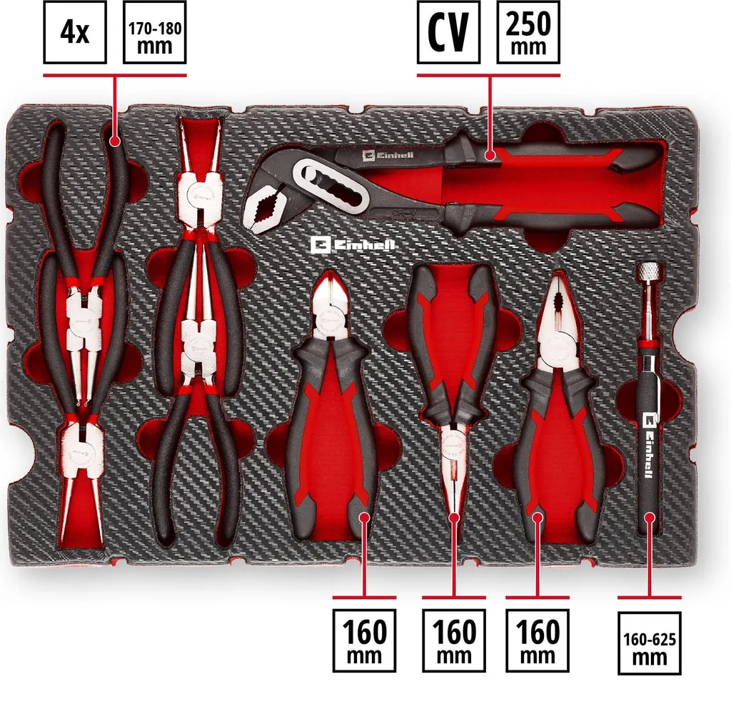 Assortiment de Pinces de Serrage et Coupe Einhell avec E-Case 9 pcs - 3