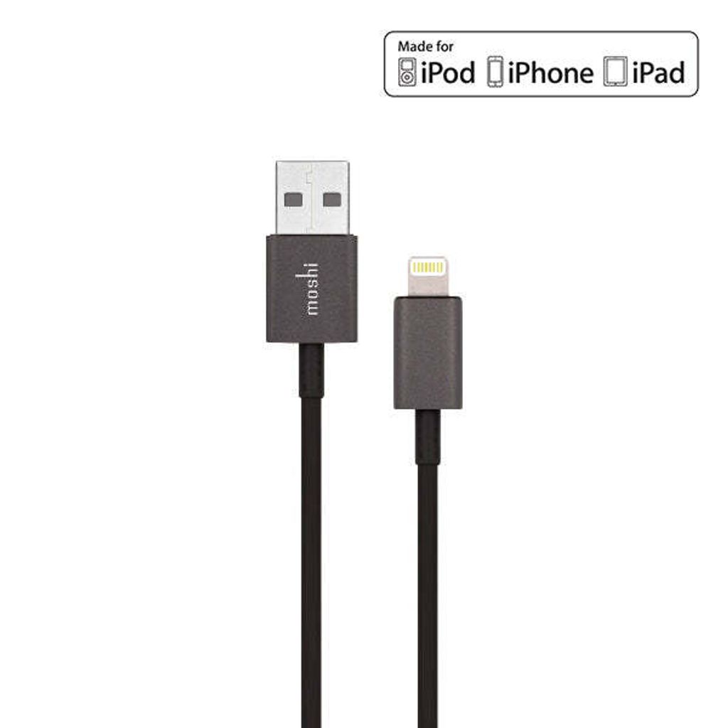 Moshi Apple USB-Anschlusskabel Lightning MFi-Anschluss (Graphit)