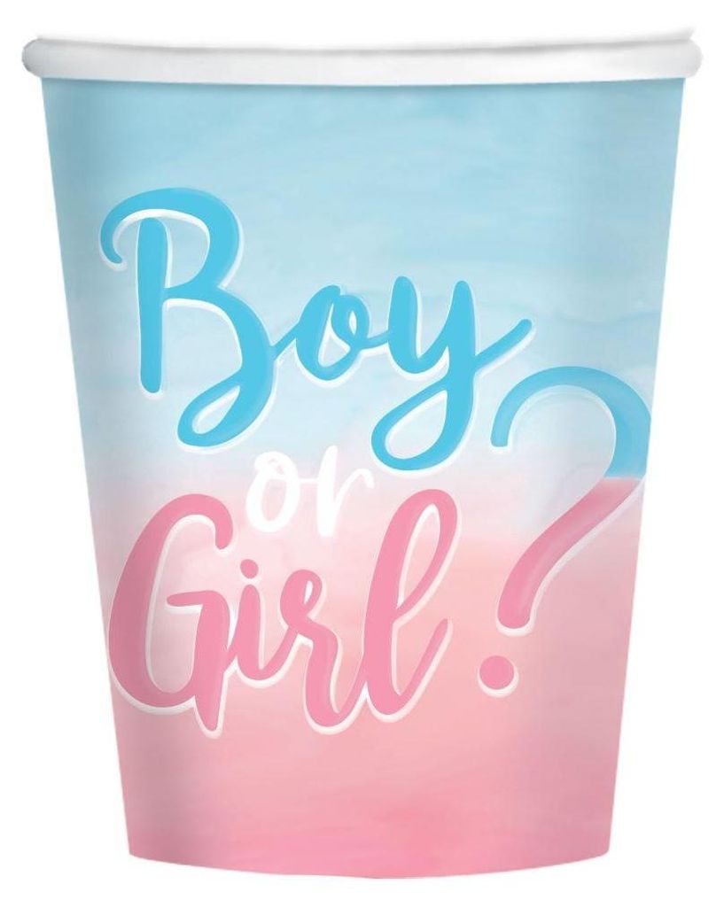 8 Pappbecher Boy or Girl 250ml Produktbild 