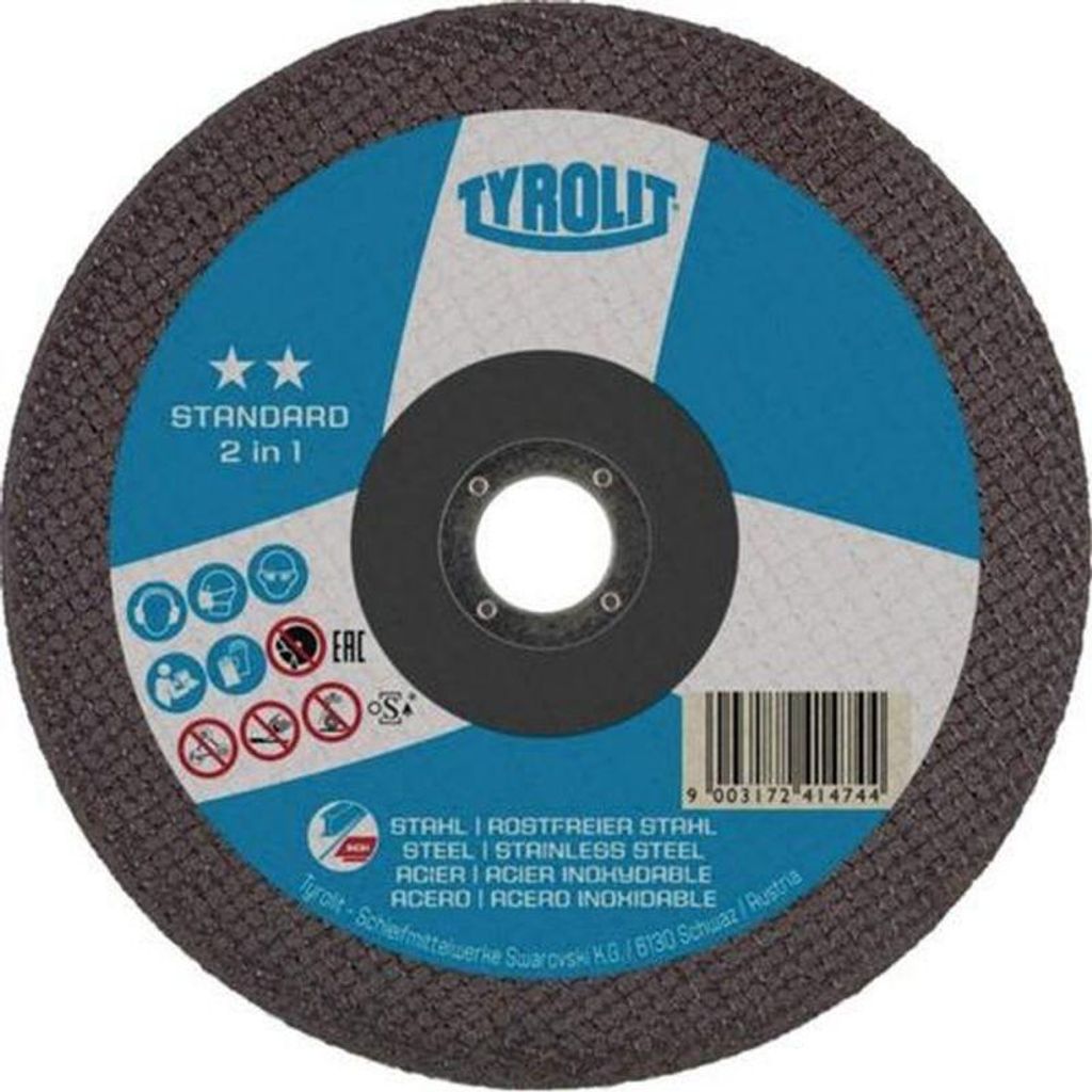 Trennscheibe STANDARD D125x1mm ger.2in1 Bohr.22,23mm TYROLIT