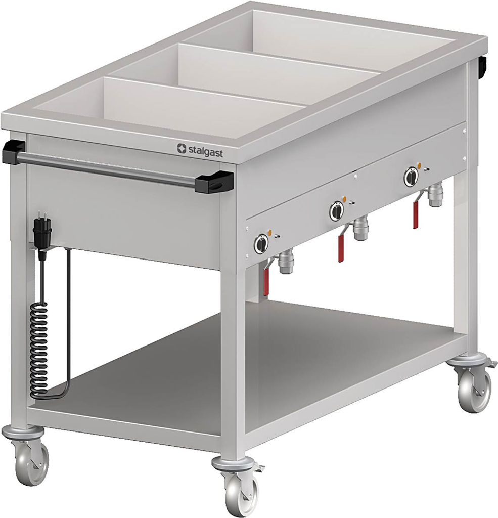 Bain-Marie Wagen mit separaten Becken, für 3x GN1/1205x600x850 mm
