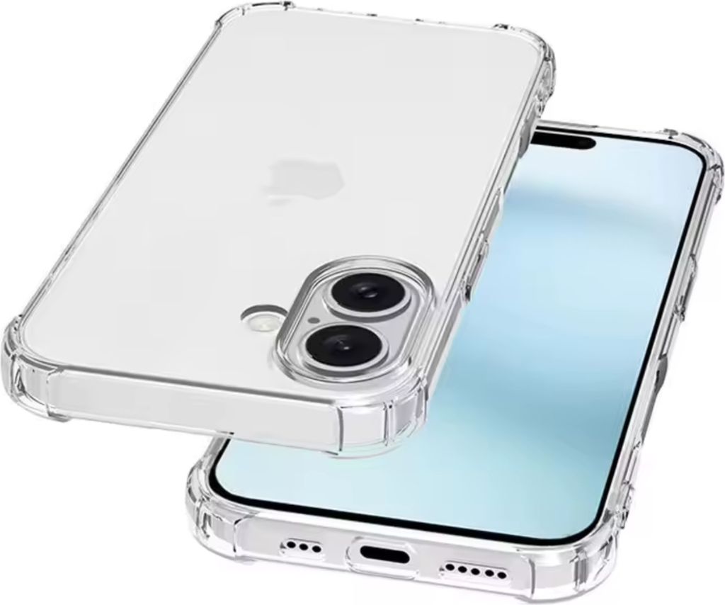 Handyhülle für iPhone 16 Stoßfest passgenau Transparent Schutz Hülle aus Silikon/TPU