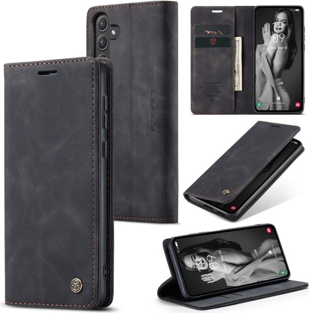 Samsung Galaxy A55 Hülle - CaseMe 013 Klapphülle - Schwarz