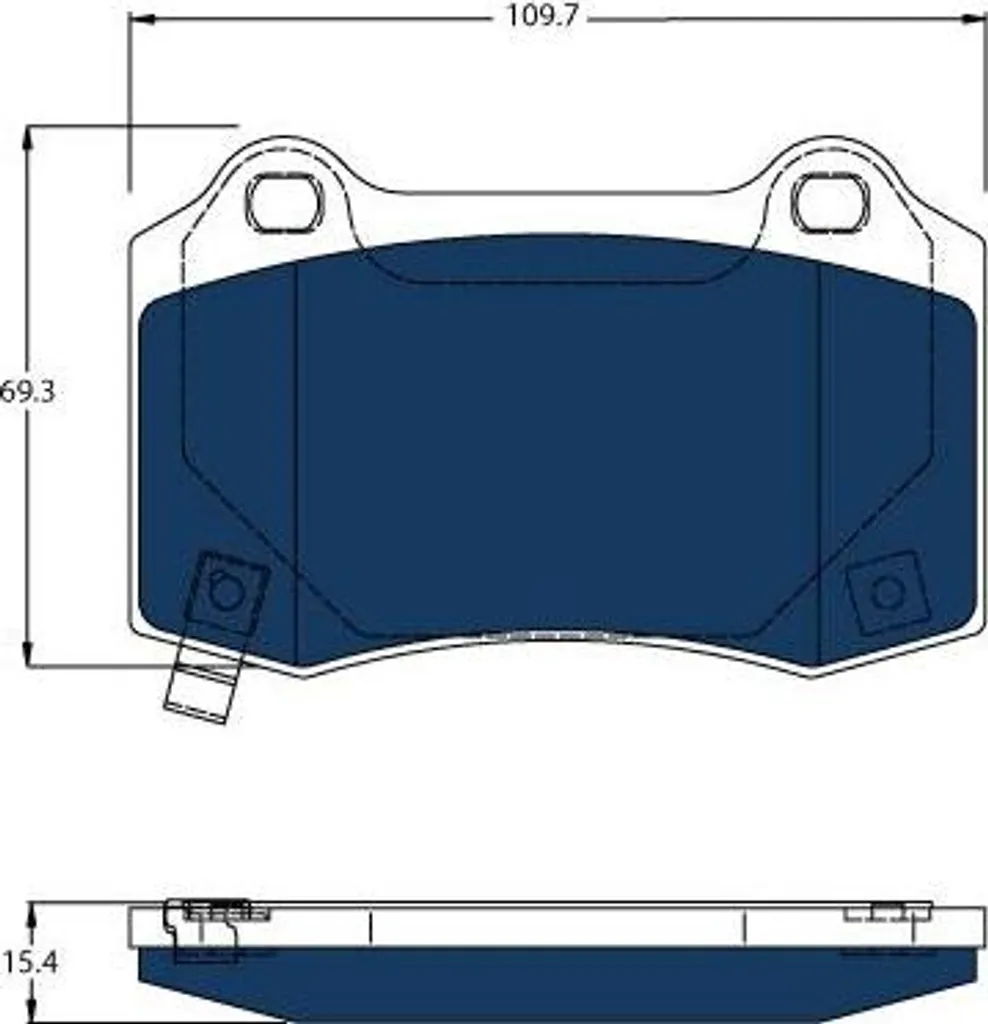 Plaquettes TRW GDB4171BTE avec revêtement Cotec pour Tesla Modèle S