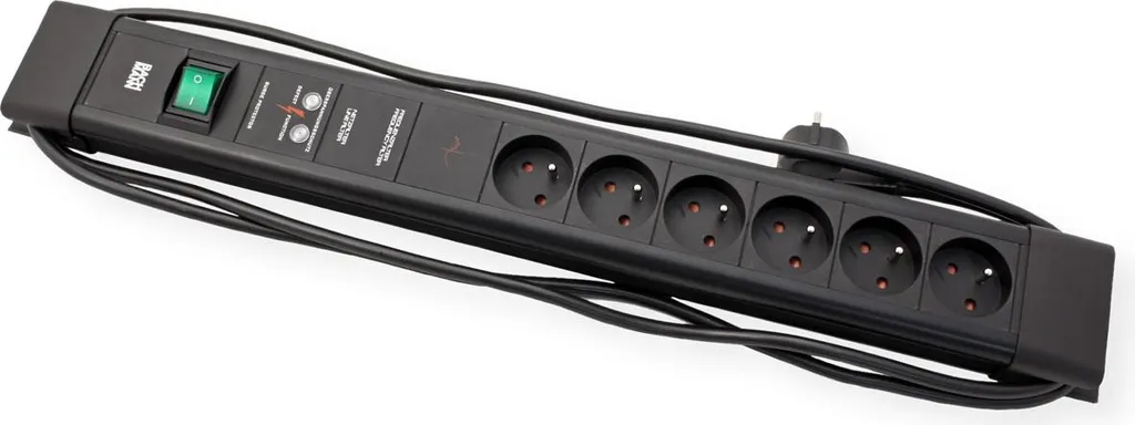 Multiprise 6 socles BACHMANN CONNECTUS 2m avec Interrupteur GVS