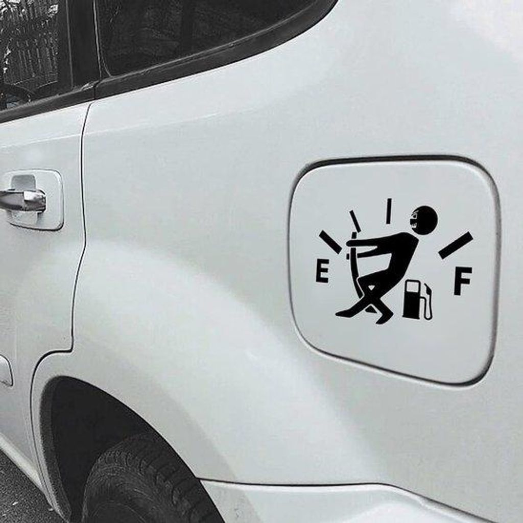 Autostickers für hohe Benzinanzeigen - Stickers für leere Benzinanzeigen für Autos - LKW - Motorräder und SUVs (schwarz, 5 Stück)