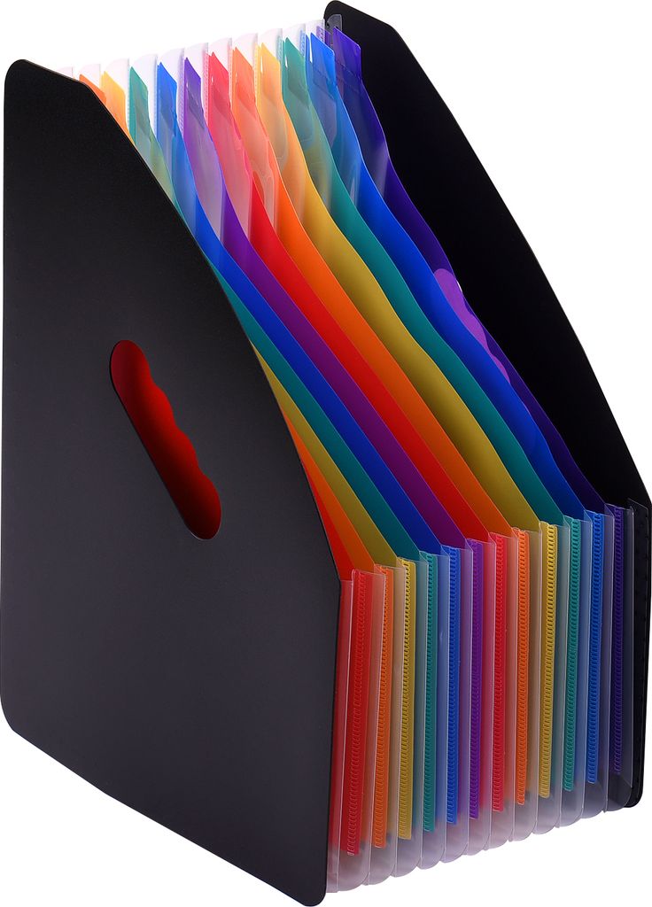 12 Taschen Erweitern des Dateiordners Accordian File Organizer A4 Dokumentenformat Organizer File Rack Rainbow Color fue r die Home Office School