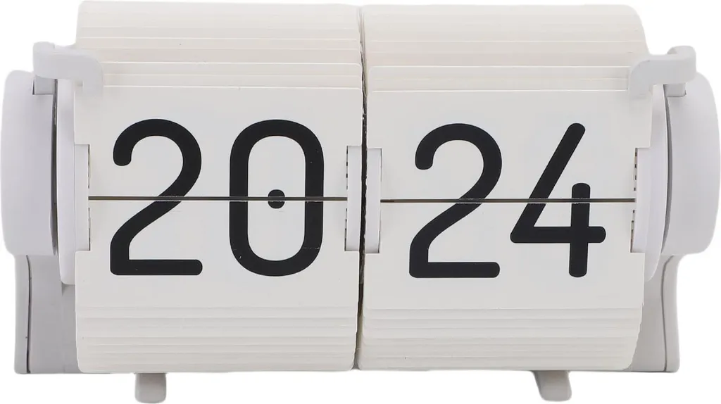 Horloge à bascule USB silencieuse avec rappel et design mécanique 70s