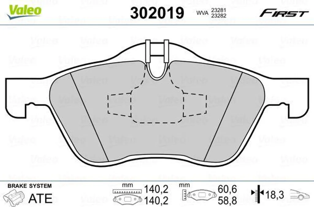 Plaquettes de frein silencieuses Valeo 302019 haute durabilité pour Mini