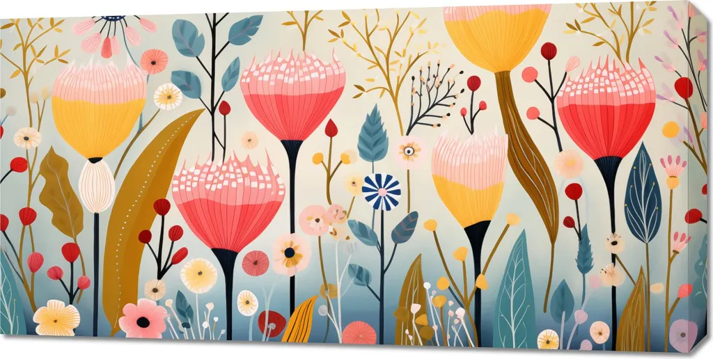 Quadro Colorato 100x50cm Il Giardino dei Sogni | Arredo Casa e Bimbi