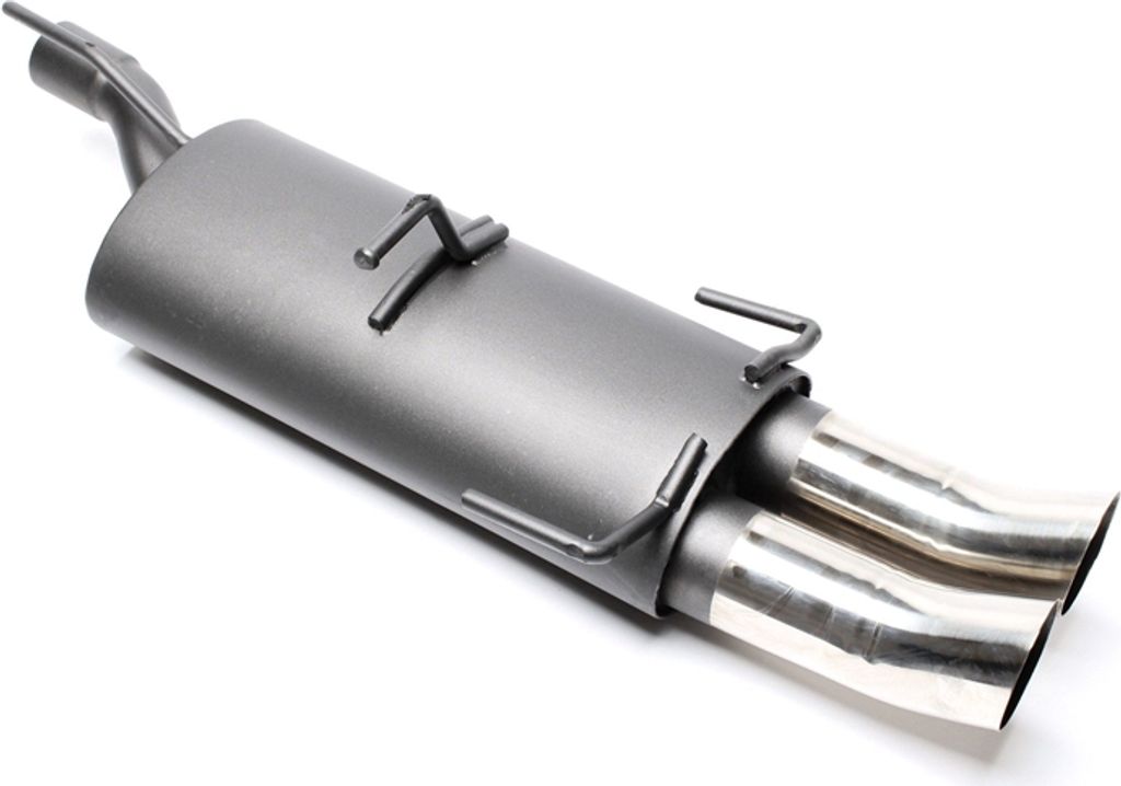 Sportauspuff 2x76mm DTM rund scharf mit ABE für Opel Astra F-CC Kadett E-CC