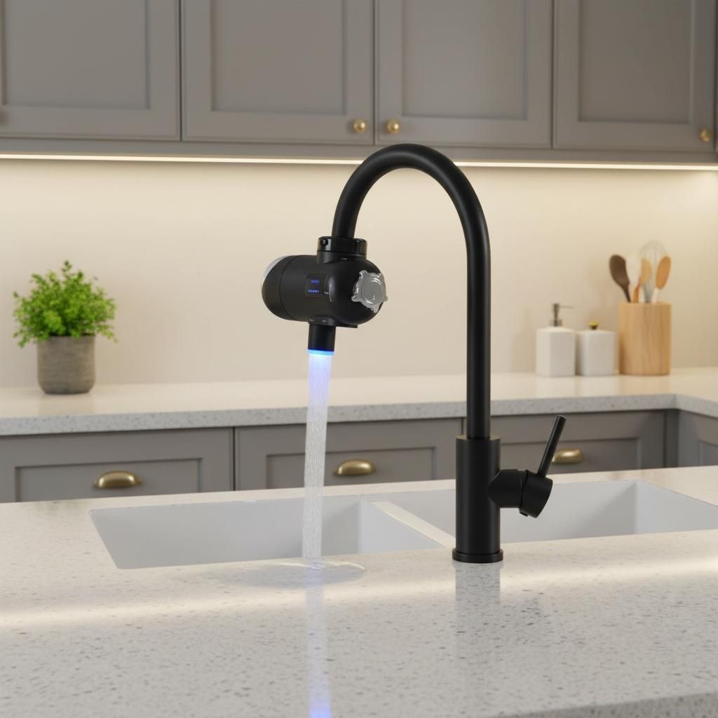 Homelody Wasserfilter für Wasserhahn, Desinfektion mit Blaulicht,Geruchsfreies Trinkwasser, Entfernt, Schwermetalle Geschmack,Hygienisches Trinkwa...