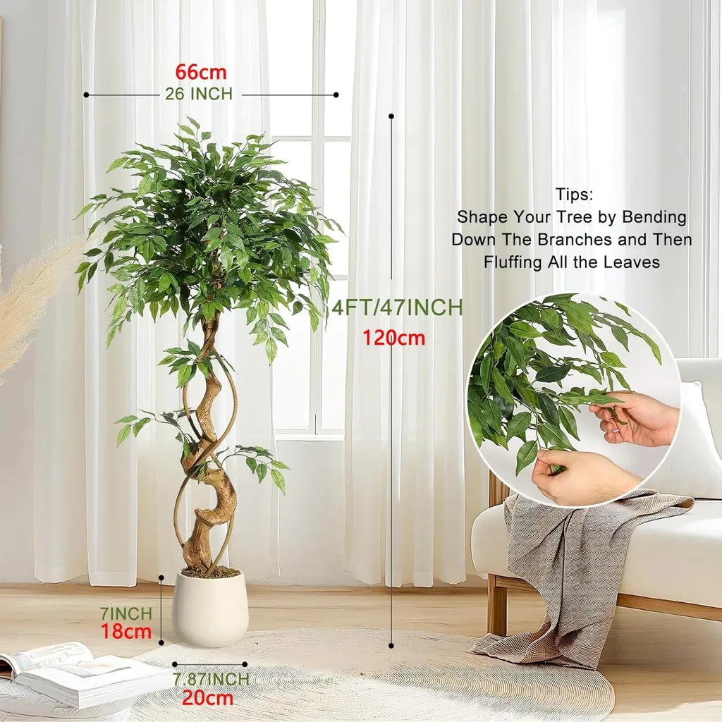 Ficus artificiel extérieur 120 cm pour décorer balcon et terrasse - 2
