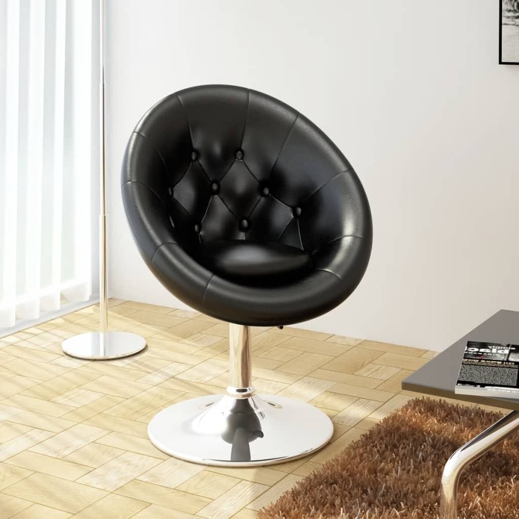 vidaXL Cocktailsessel Schwarz Kunstleder - Loungesessel - Lounge Sessel - Loungestuhl - Stuhl Lounge