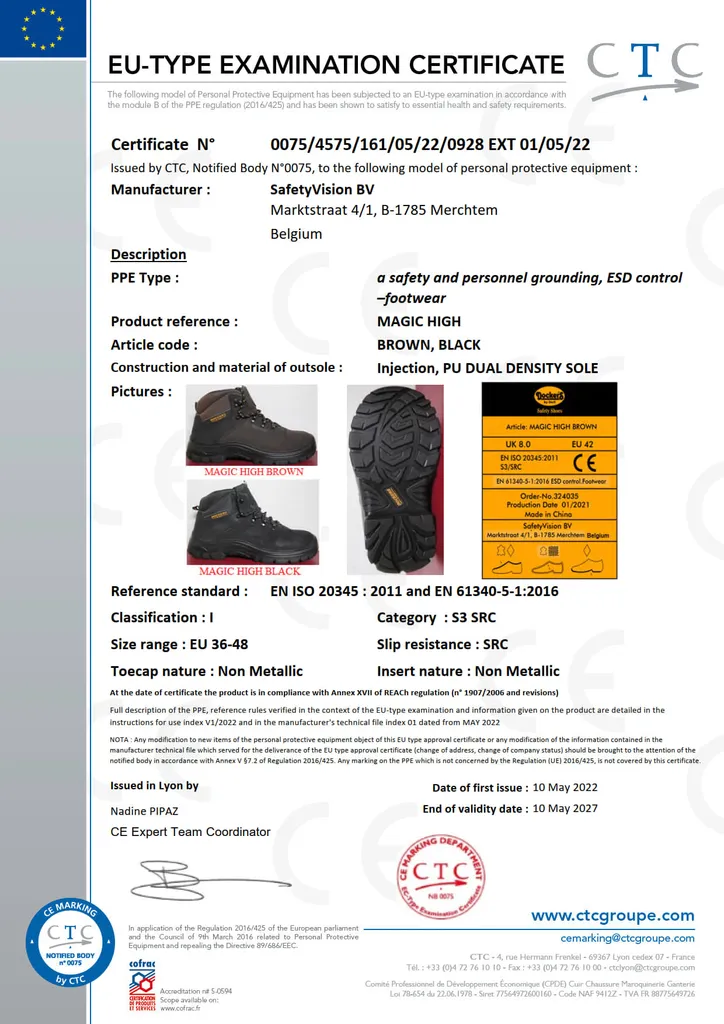 Chaussures de sécurité imperméables Dockers Magic High S3 antichoc - 8