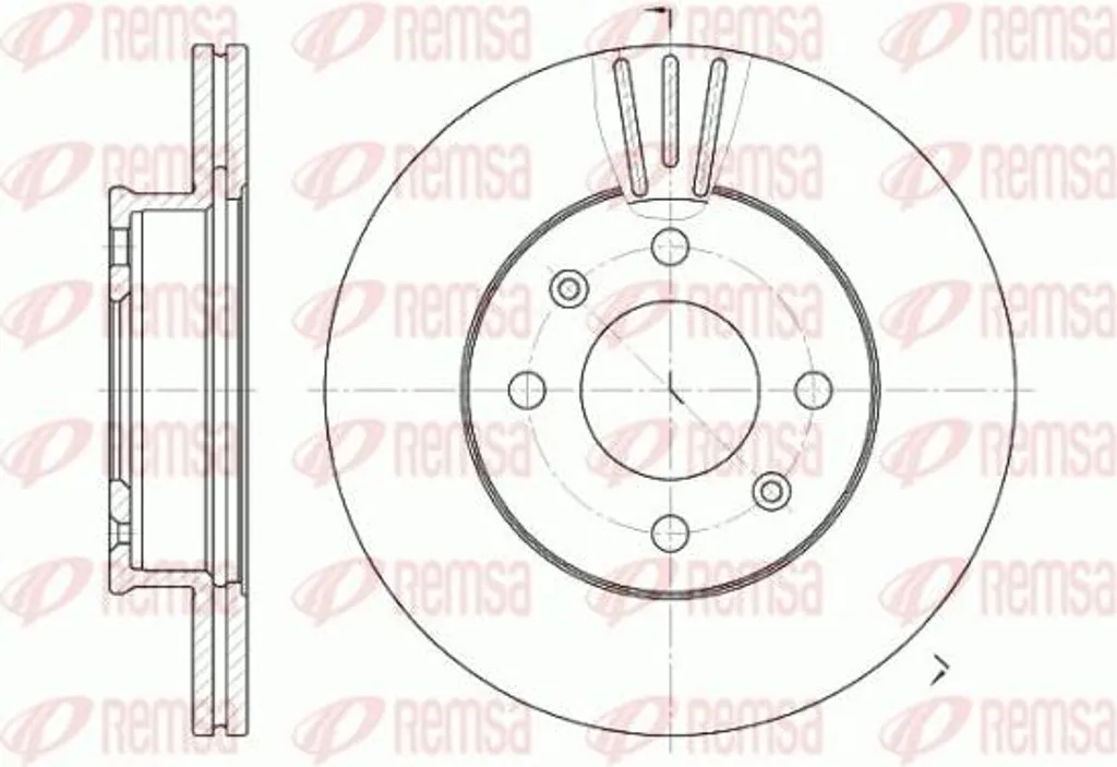 REMSA 6958.10 Disque de frein OE 517121C100 pour Tucson et Sonata