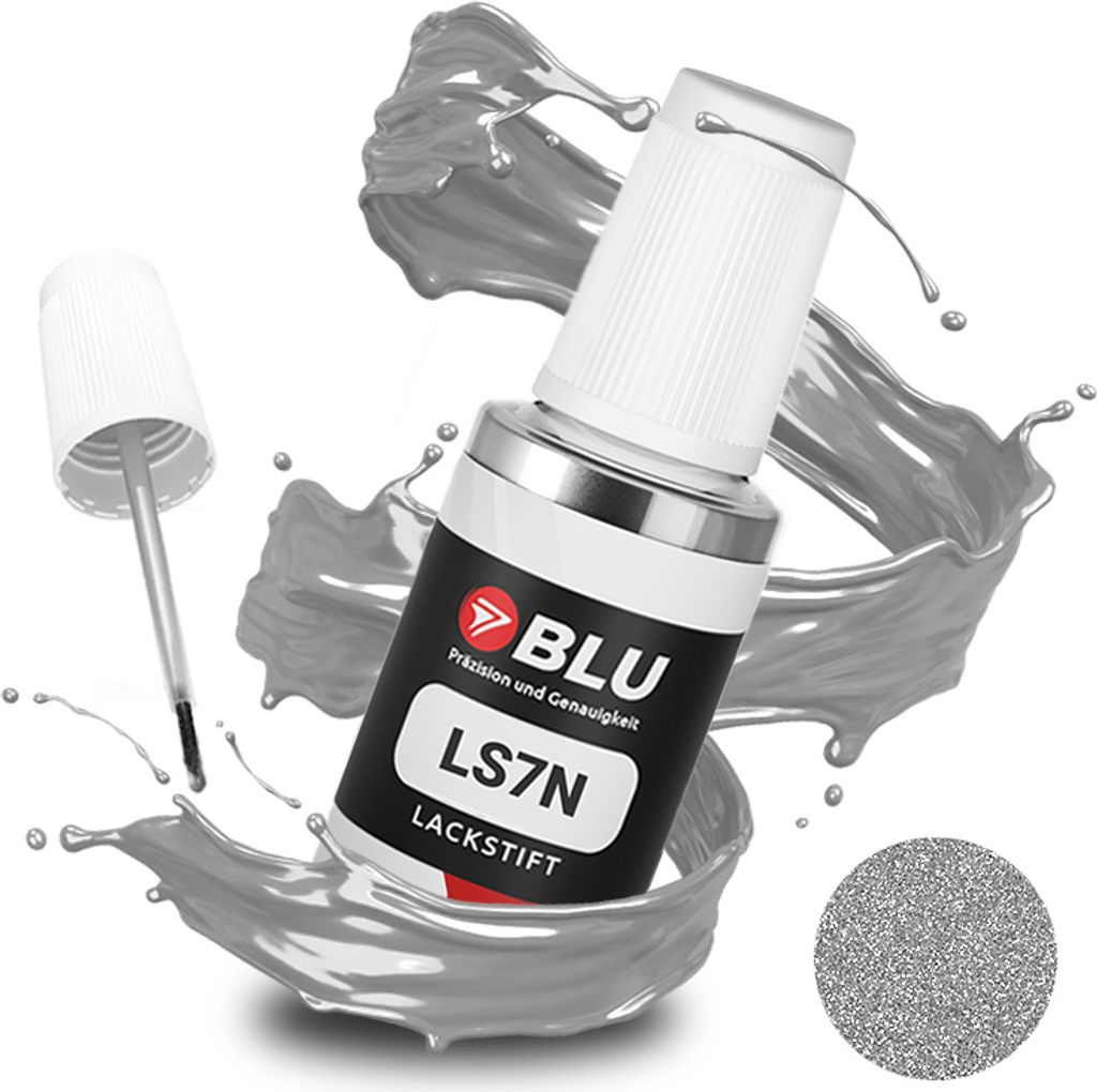 BLU Auto Lackstift Silber kompatibel für Seat LS7N Gris Artico Met. | Auto Lack Reparatur Ausbesserungslack