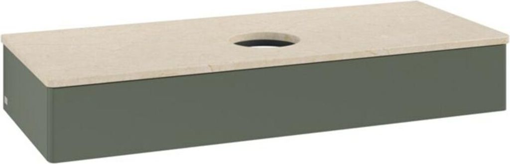 V&B Waschtischunterschrank ohne Frontstruktur, mit Beleuchtung Antao 120x19x50cm, WBP botti., lea gre. m Lac