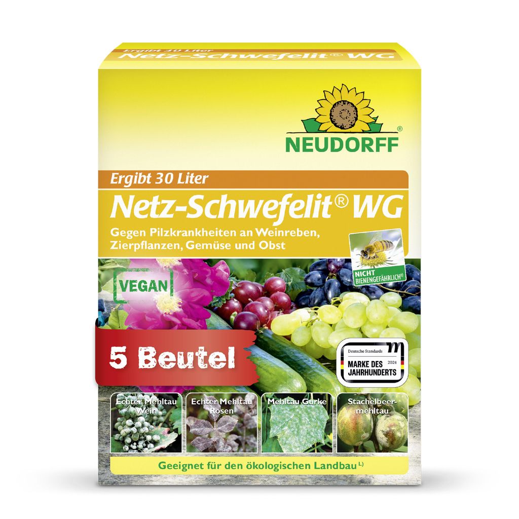 Neudorff Netz-Schwefelit WG 75g - 5 Beutel für 30 Liter - Produktbild 