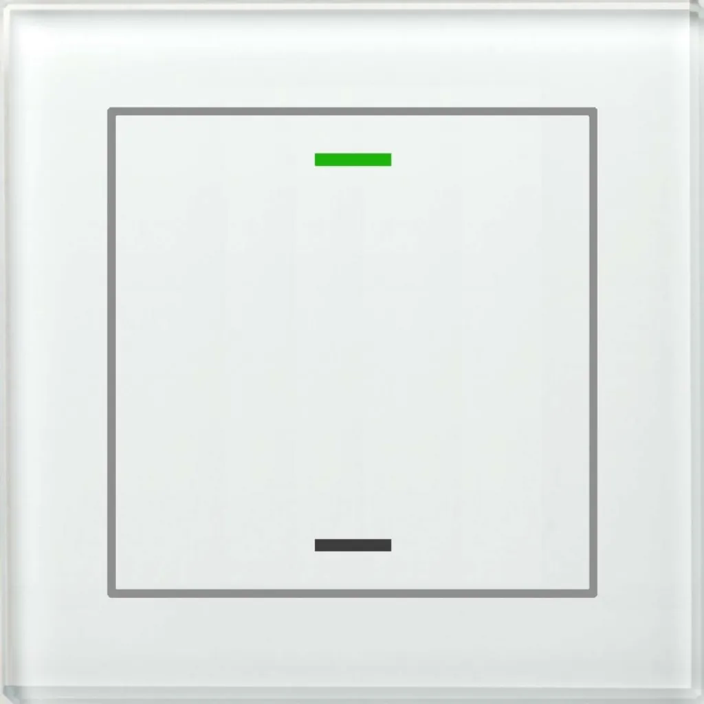 Interrupteur Tactile KNX en Verre Blanc avec LED RGBW et Sonde Thermique