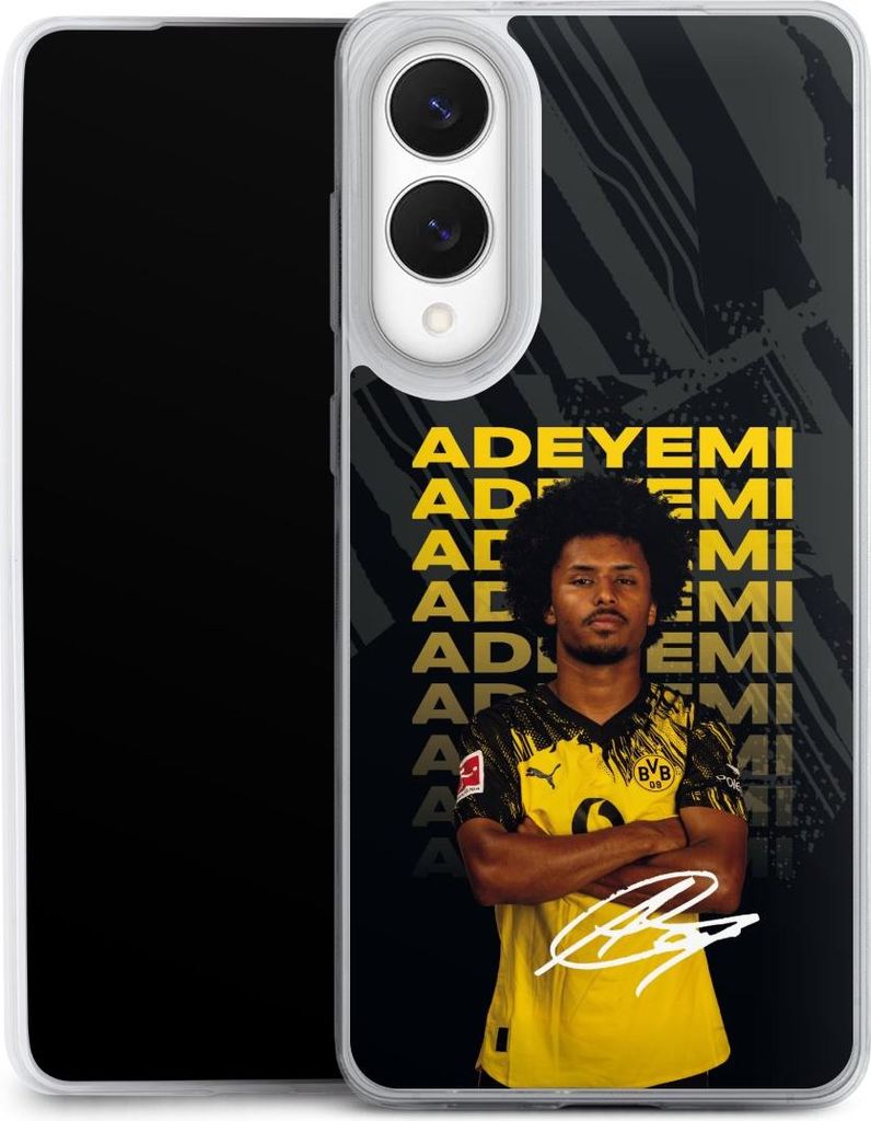 DeinDesign Slim Hülle für Samsung Galaxy S25 Edge Silikon Case Ultra Dünn Handyhülle BVB Borussia Dortmund Karim Adeyemi