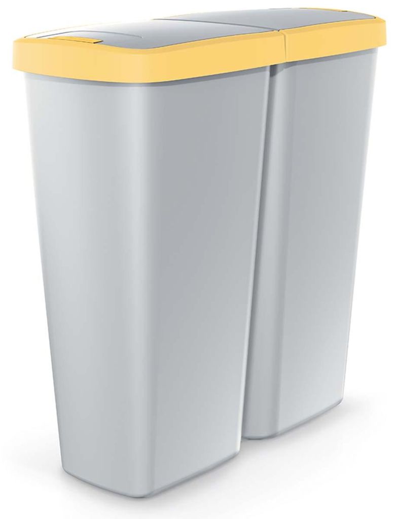 MONZANA® Kuchyňský odpadkový koš 50 l 2 přihrádky s víkem Obrázek produktu 
